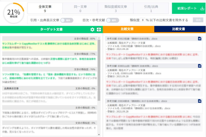 自動的に類似度チェック｜コピペチェックツールCopyMonitor Bridge（コピーモニターブリッジ）